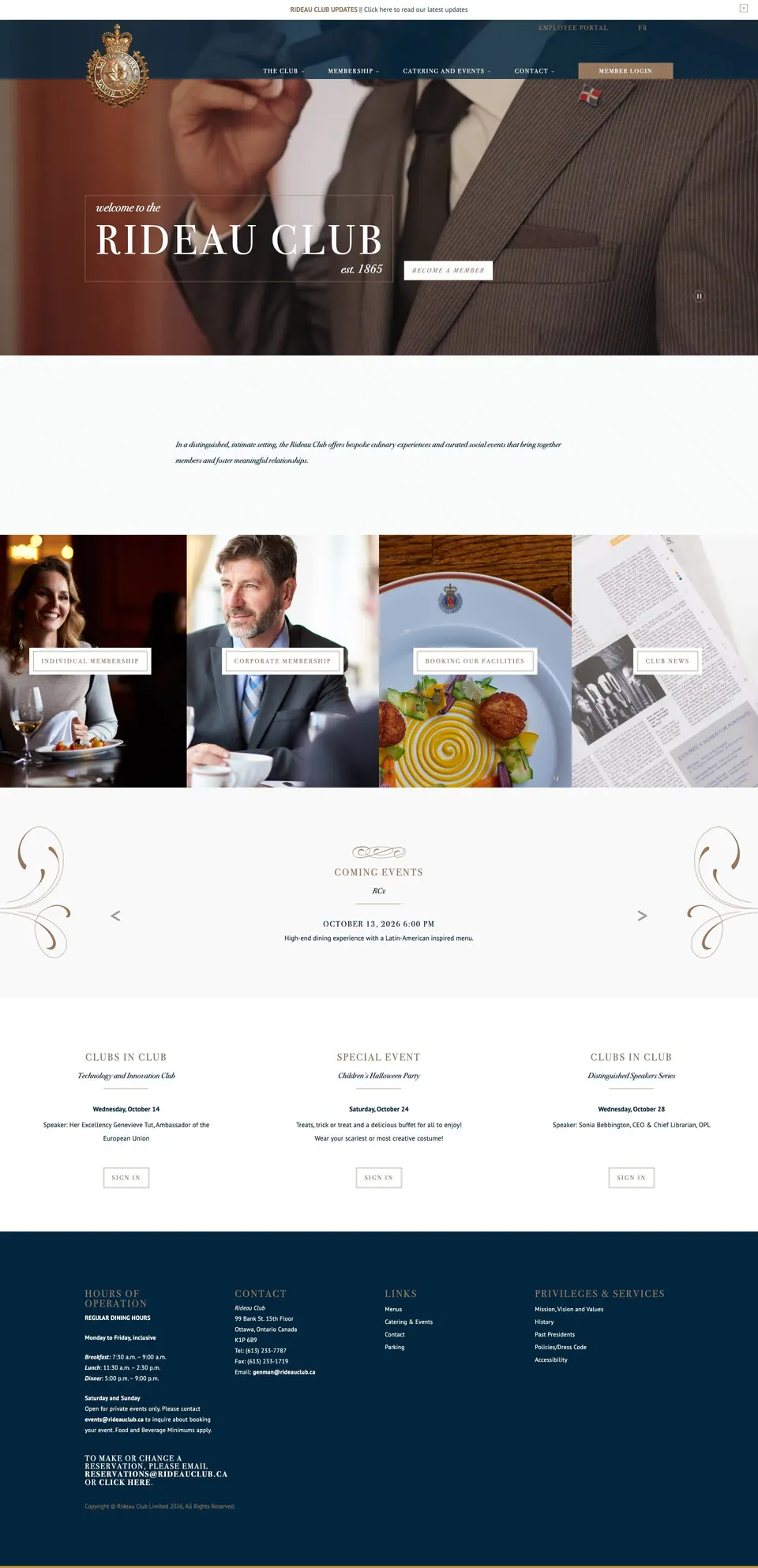 The club's full homepage